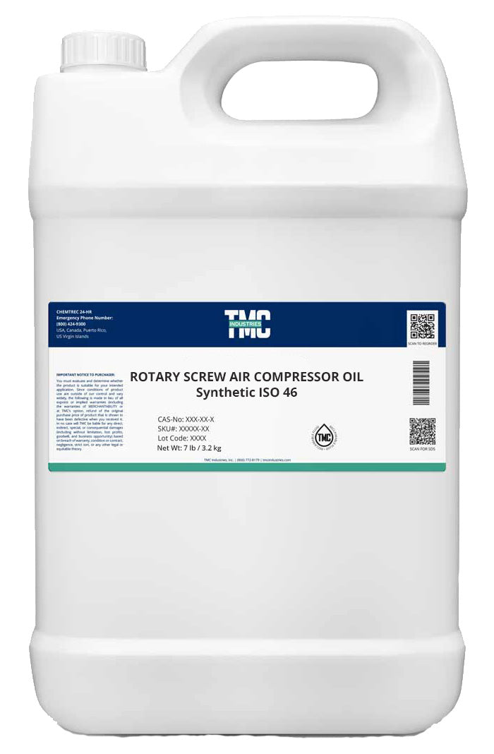 Air Compressor Oil for Rotary Screw Air Compressors - Synthetic - ISO 46