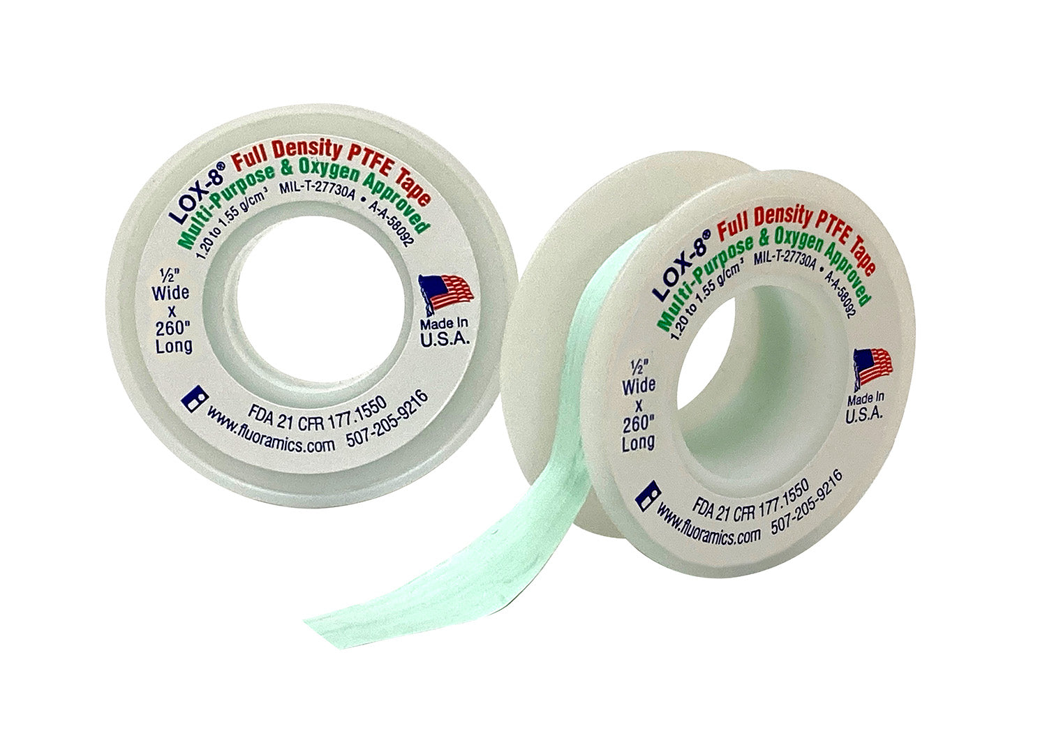 Fluoramics LOX-8 Full Density PTFE Tape